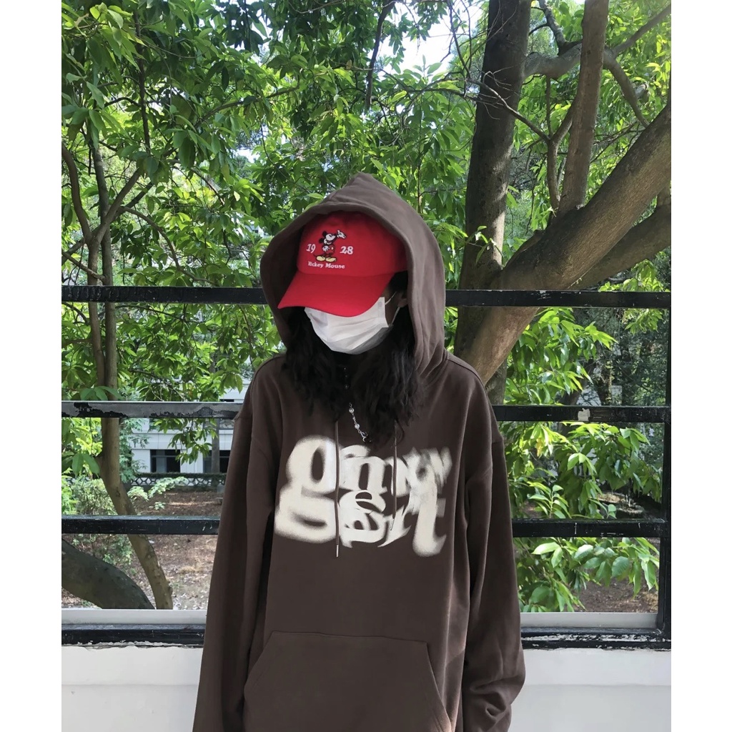 Áo hoodie dáng rộng in chữ phong cách đường phố | BigBuy360 - bigbuy360.vn