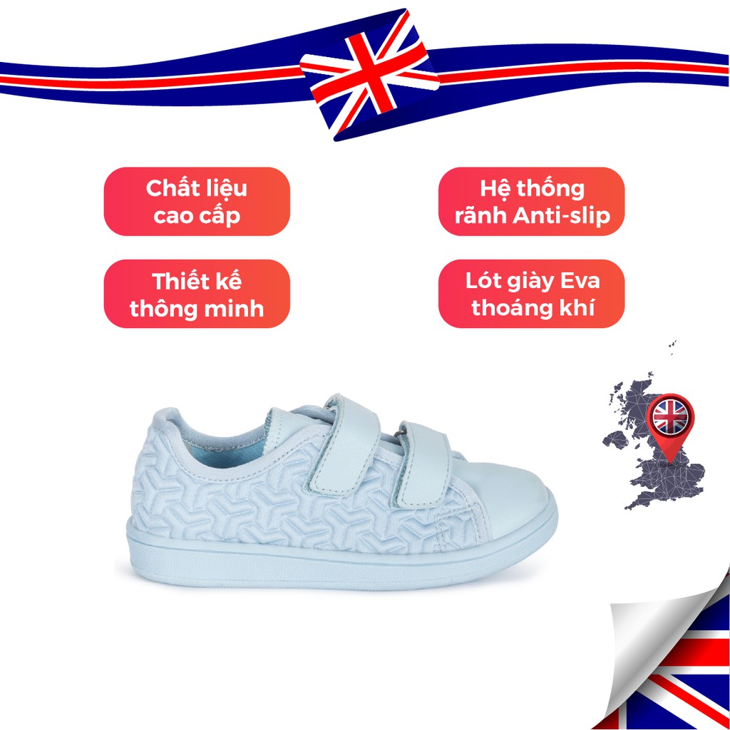 Giày Sneaker Bé Trai Bé Gái Cổ Thấp Crown UK CRUK211 Siêu Nhẹ cho bé 2-14 Tuổi