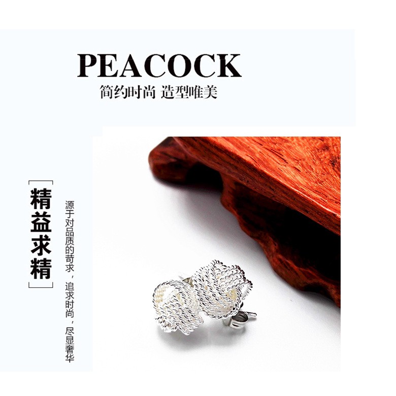 Đôi Khuyên Tai Mạ Bạc Phong Cách Âu Mỹ Cá Tính Hợp Thời Trang