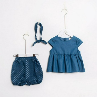 Bộ denim turban BG