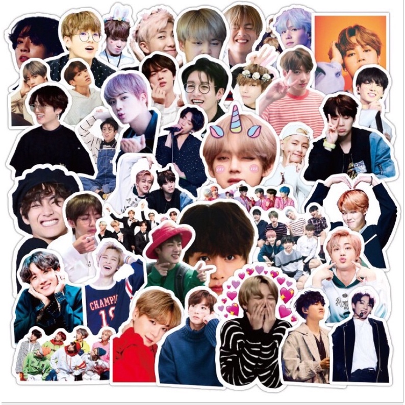 Set 100 sticker dán trang trí nhóm nhạc BTS