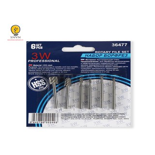 Bộ 6 mũi khắc gỗ chuyên dụng 3.17mm, đục đẽo, chạm trổ, tạo hoa văn gỗ, nhựa
