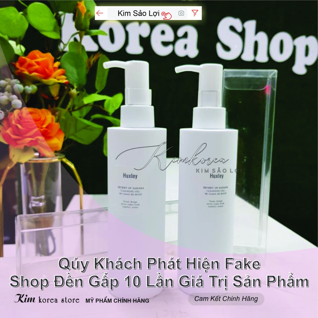 Sữa rửa mặt Huxley dạng gel sạch sâu bọt mềm mịn da không nhờn rít Huxley cleansing gel