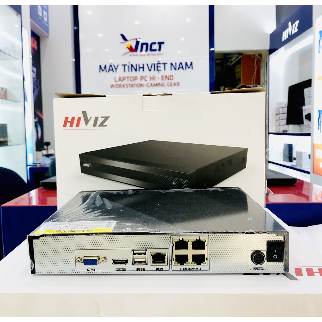 Đầu ghi hình Hiviz - HZ-3104C1 4 kênh 5MP, hỗ trợ camera Analog/TVI/CVI/AHD/IP - Chính hãng - Bảo hành 24 tháng