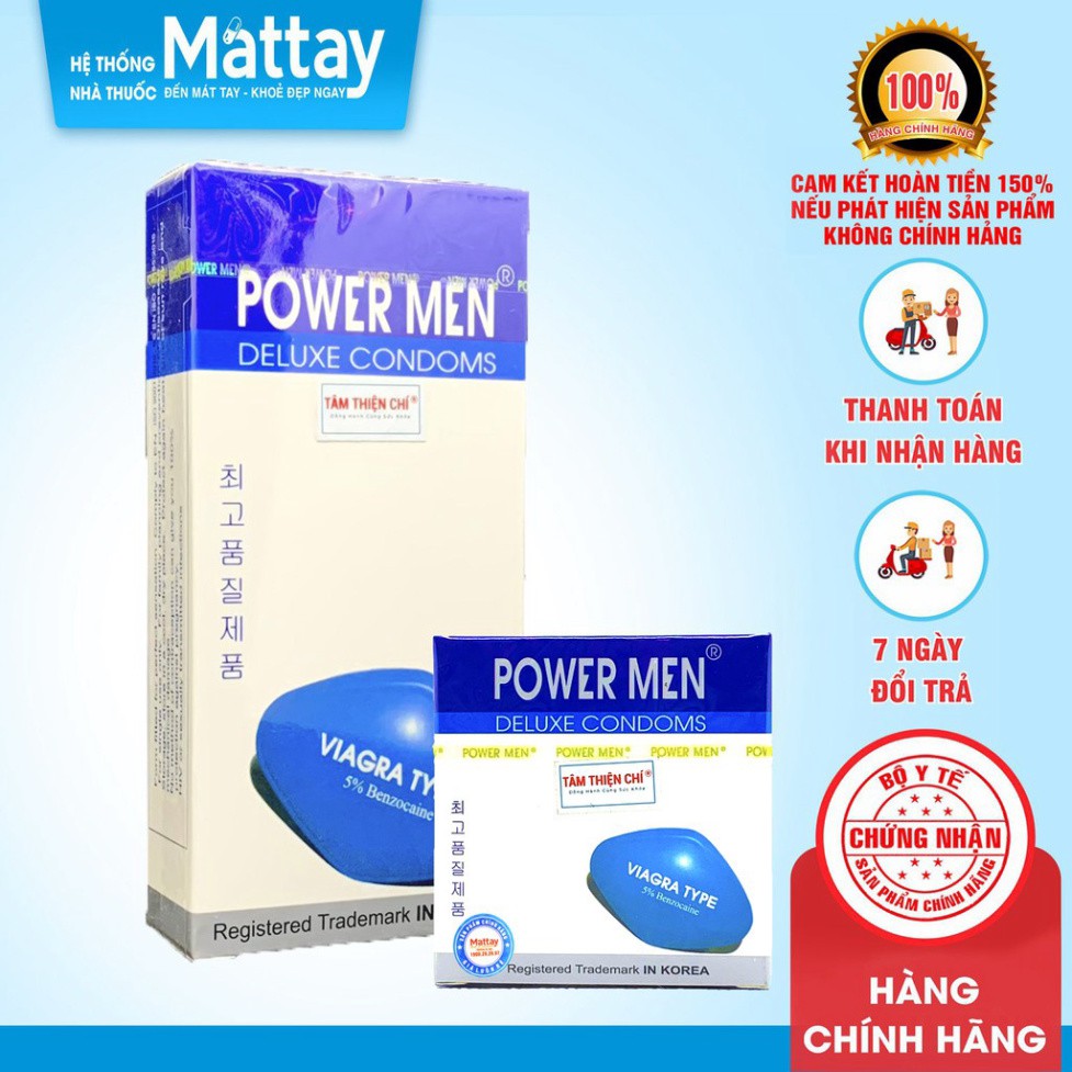 [ Che tên SP ] - Bao cao su Power Men Viagra loại có thuốc kéo dài thời gian.