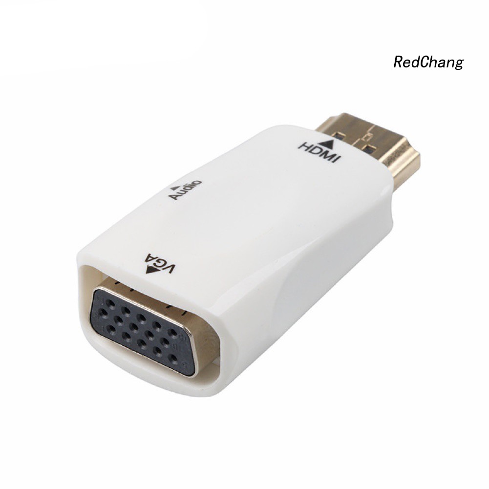 Đầu chuyển đổi HDMI sang VGA HD 1080p có cổng âm thanh dành cho PC / Laptop
