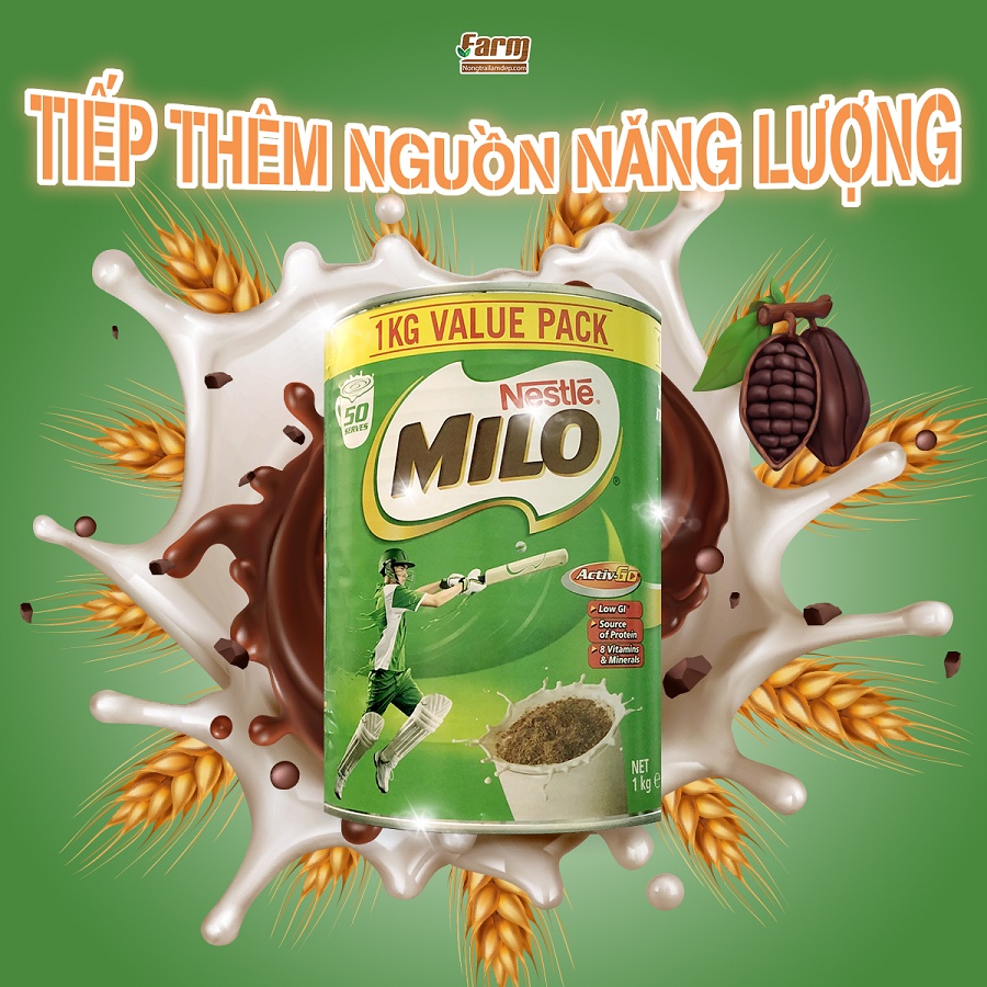 Sữa bột Nestle Milo tăng chiều cao cho bé từ 2 tuổi 1kg -1.1kg Healthy Care BeautiMax
