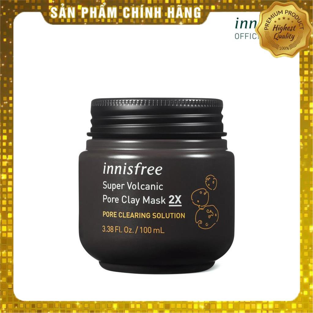 [ HÀNG CAO CẤP ] Siêu mặt nạ chăm sóc lỗ chân lông innisfree Super Volcanic Pore Clay Mask 2X 100ml