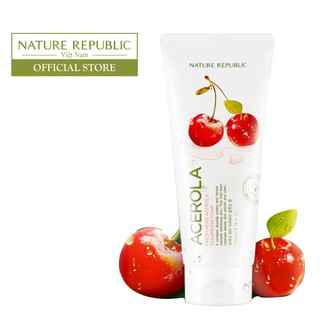 Sữa Rửa Mặt Chiết Xuất Quả Sơ-Ri Nature Republic Fresh Herb Acerola Cleansing Foam (170ml)