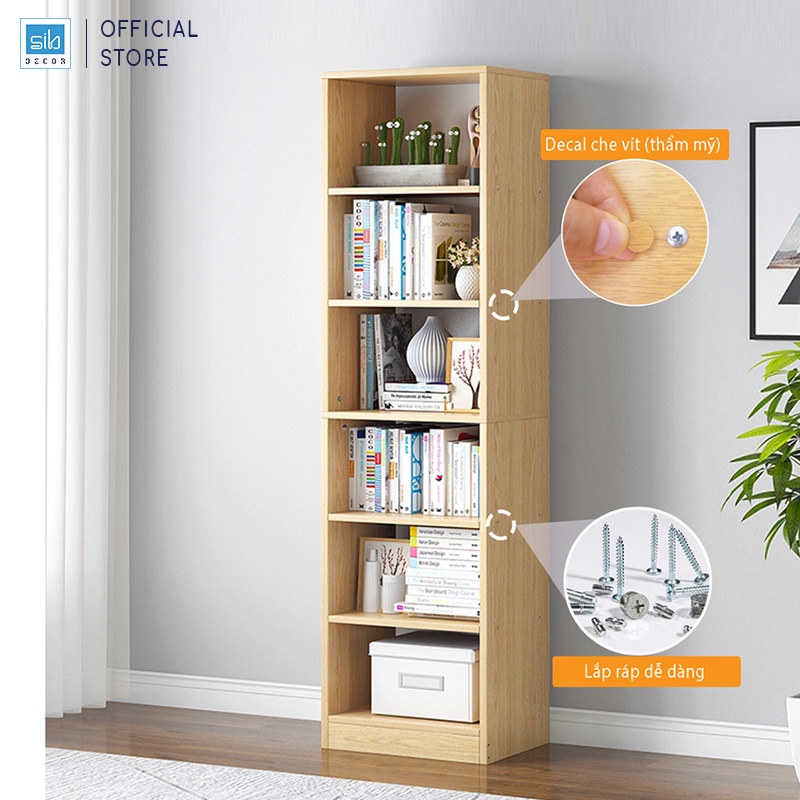 Kệ Sách Để Sàn Gỗ Chống Ẩm Cao Cấp SIB Decor (178 x 40 x 24cm)