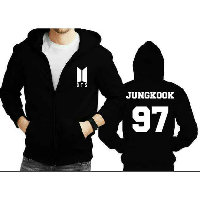 Áo Khoác Khóa Kéo Có Mũ Trùm Đầu Của Nhóm Nhạc Bts Jungkook 97