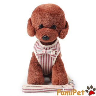 Yếm teddy kèm dây dắt cho chó mèo