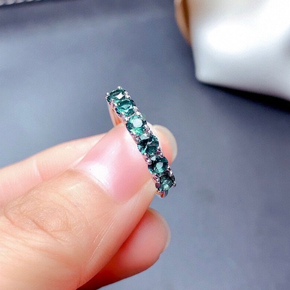 ❤ Nhẫn Hở Mạ Bạc 925 Hình Chim Công Đính Đá Topaz Thời Trang Hàn Quốc Cho Cặp Đôi