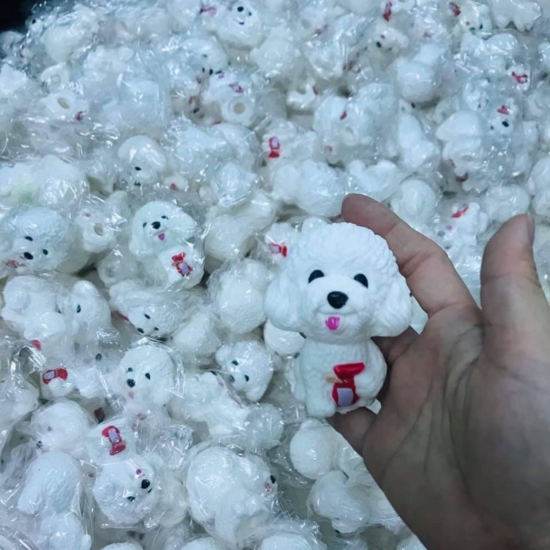 Con vật trang trí bánh kem  Chó nhựa baby