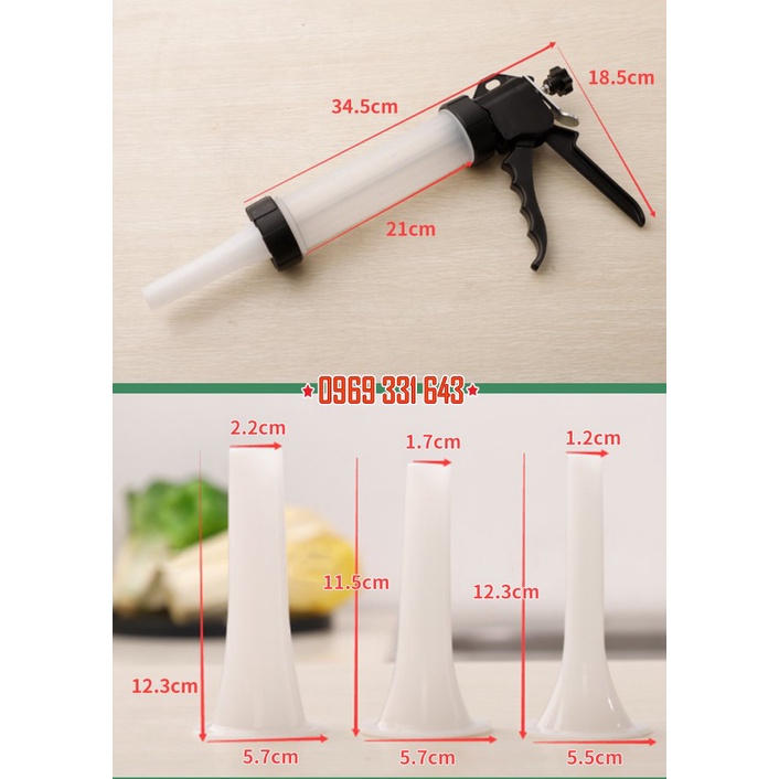 Dụng cụ nhồi xúc xích, lạp xưởng, dồi sụn bằng tay nhiều size - SỈ GIÁ TỐT