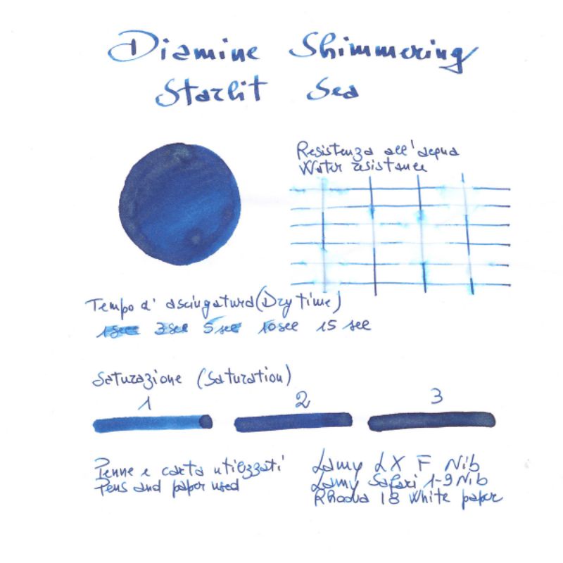 Mực bút máy Diamine Shimmering - Seas - Lọ 50ml