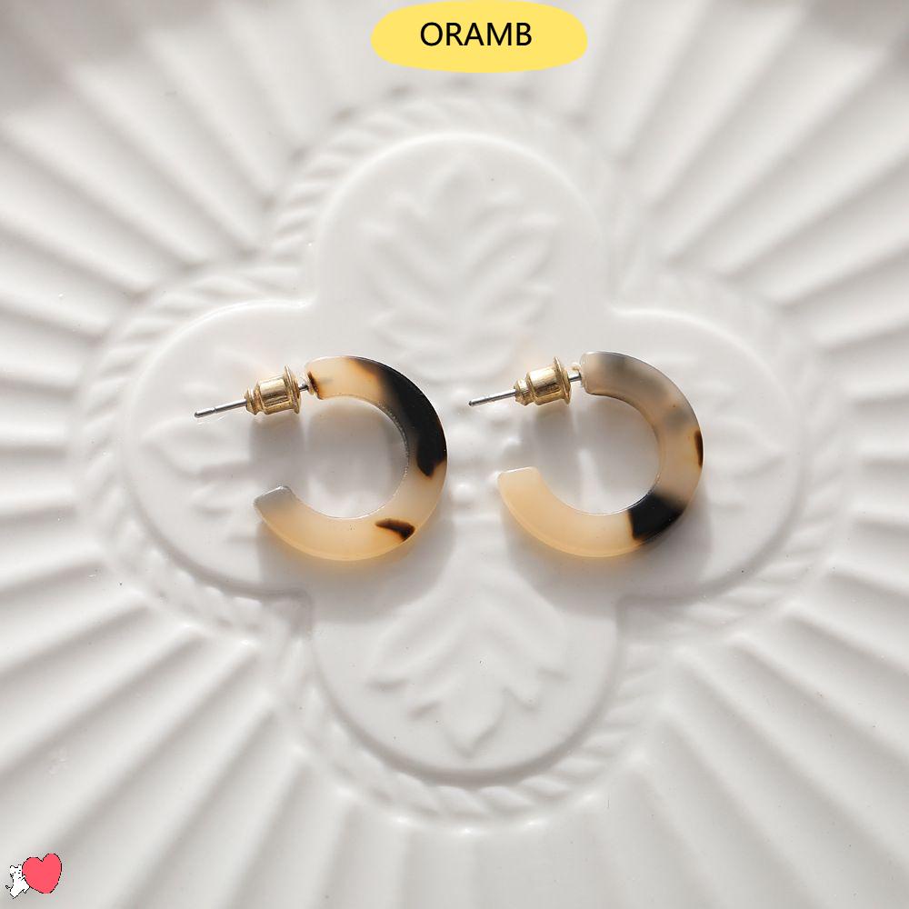 Khuyên Tai Vòng Chữ C Bằng Nhựa Acrylic Thanh Lịch Cho Nữ