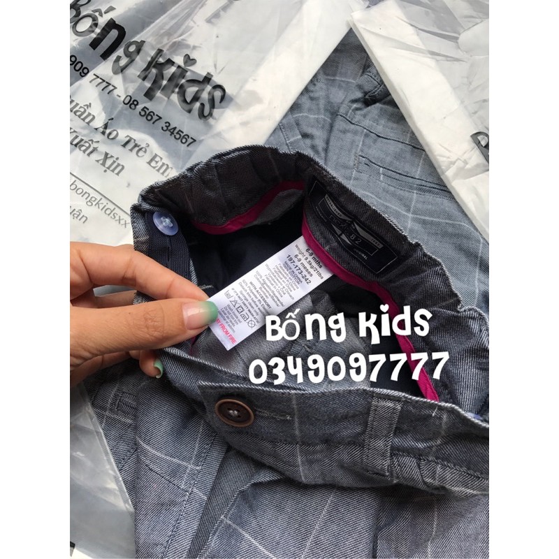 Quần Tây Bé Trai Kẻ Ô Xanh Ghi Next