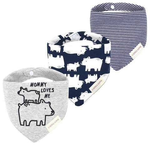 [Chính Hãng] Set 3 yếm tam giác cotton Mom's care