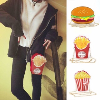 🍟 Túi đeo chéo dây xích hình Khoai tây chiên