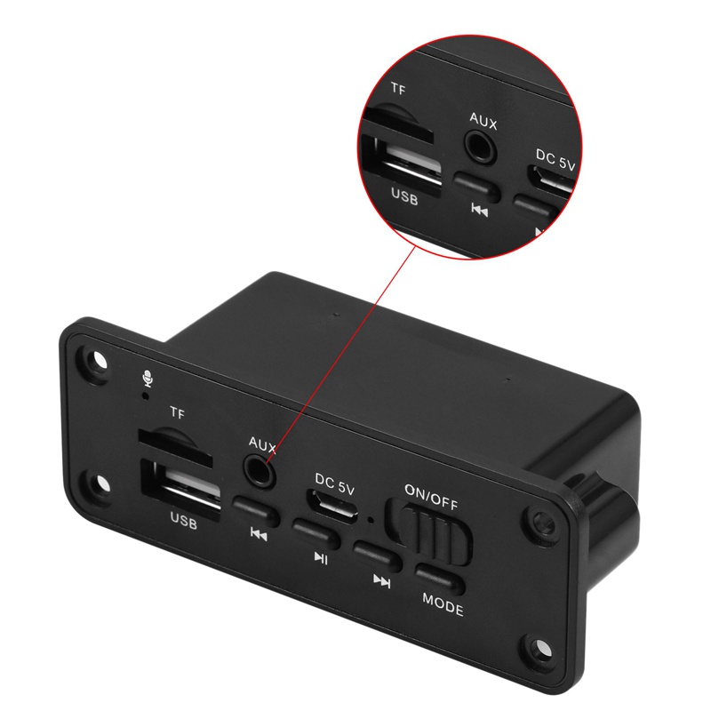 Bảng giải mã âm thanh MP3 Audio ule Bluetooth 5.0 2x3w Radio Fm 5v hỗ trợ chức năng gọi rảnh tay