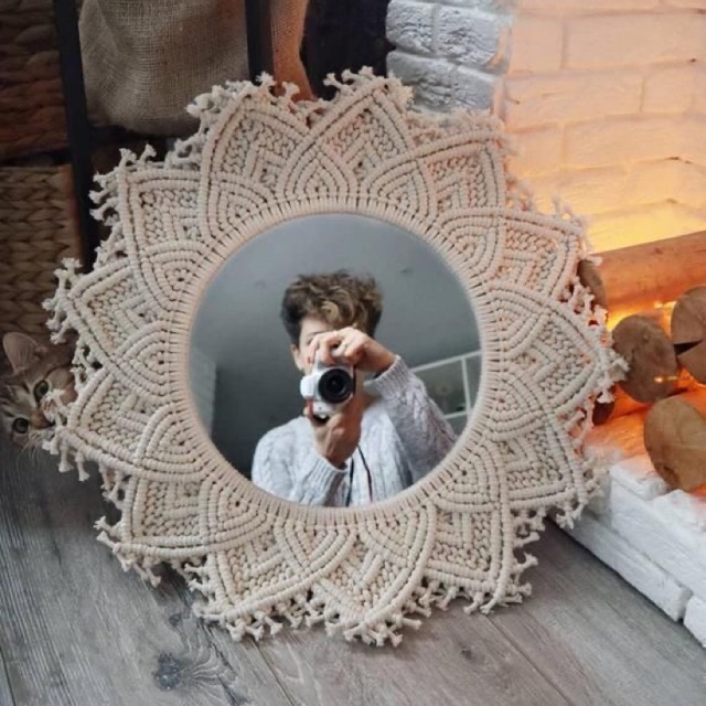 Gương Macrame