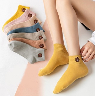 Set 10 Đôi Tất Vớ Gấu Brown Kèm Bao Đựng Dễ Thương.