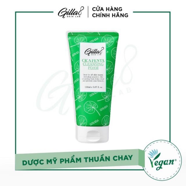 SỮA RỬA MẶT RAU MÁ GILLA8 CICA PENTA CLEANSING FOAM 150 ML