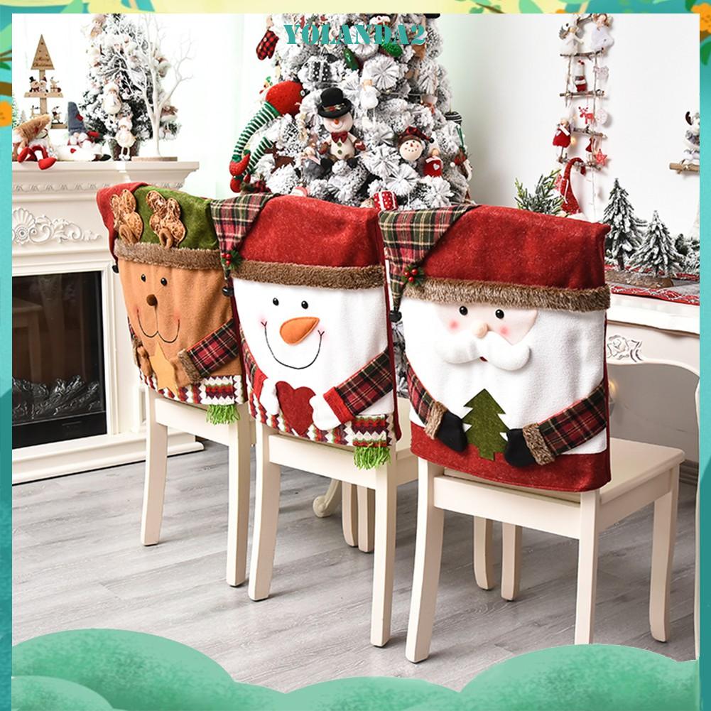 Bọc lưng ghế trang trí theo chủ đề Giáng sinh nhiều hình tùy chọn