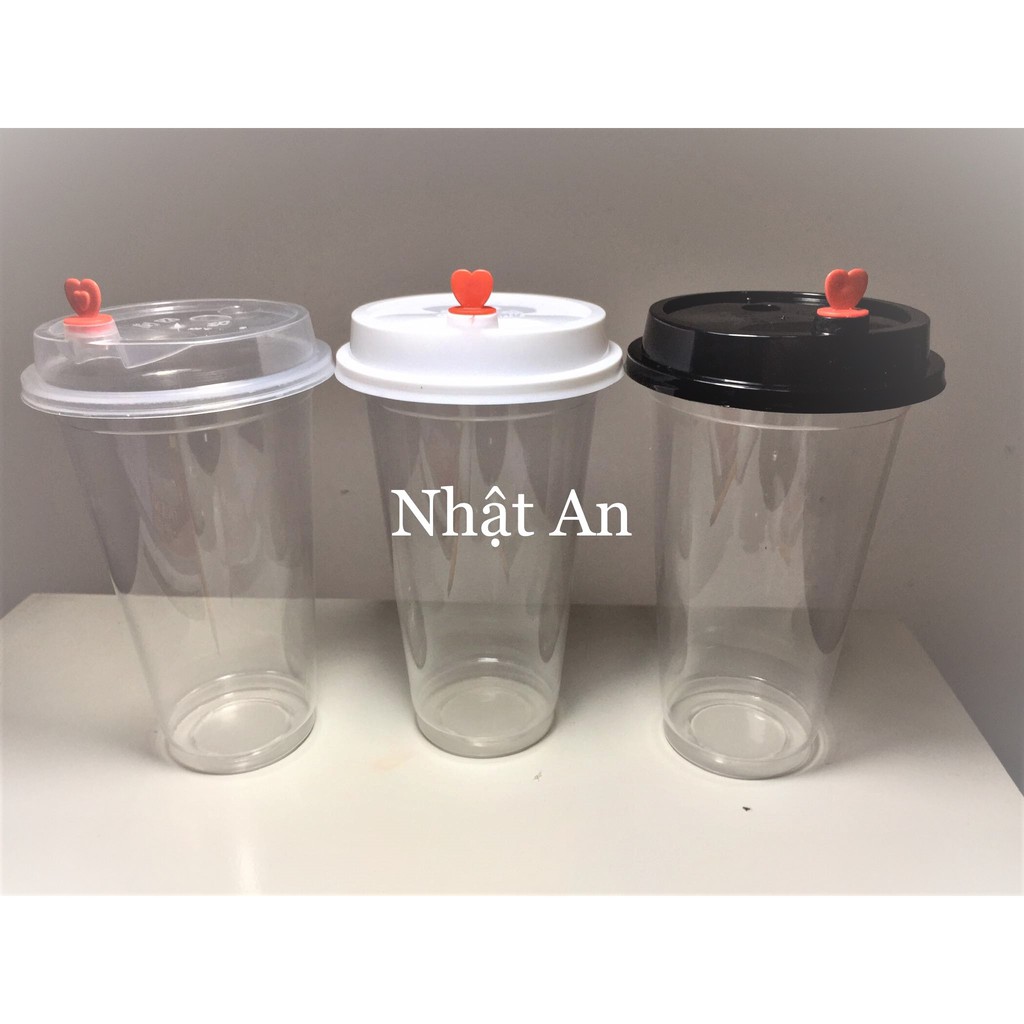 10 ly nhựa PP đáy bằng nắp TIM 500ml 700ml