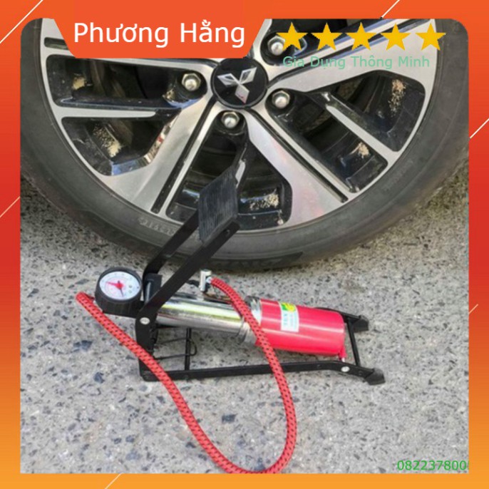 Bơm đạp chân mini đa năng hàng loại 1