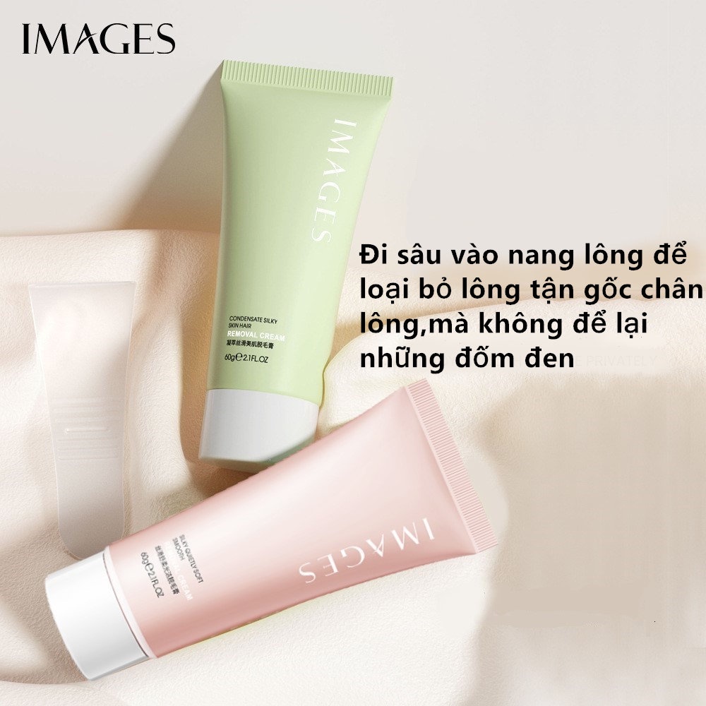 Kem tẩy lông IMAGES dịu nhẹ lành tính dùng cho Bikini/Nách/Chân/Tay an toàn cho da dễ dàng