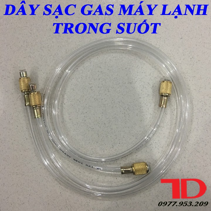 COMBO 2 dây sạc gas máy lạnh trong suốt 87 cm