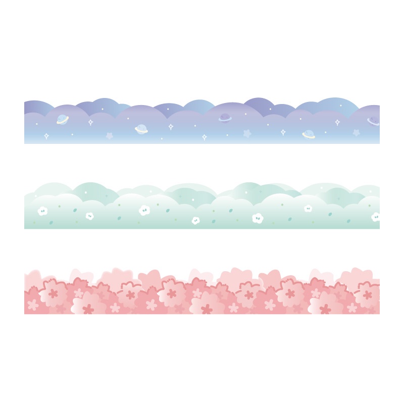 Mohamm 1 Cuộn Băng Washi Đủ Màu Sắc Tươi Tắn