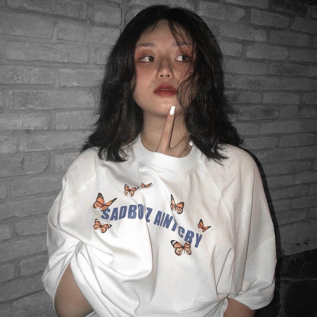 Áo thun Sadboiz dreamy butterfly tee - white