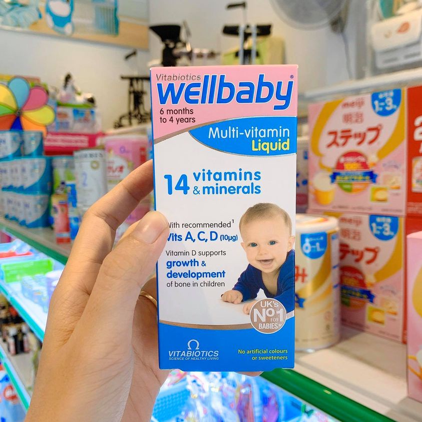 Vitamin tổng hợp Wellbaby Multi-vitamin cho bé từ 6 tháng đến 4 tuổi chính hãng Anh