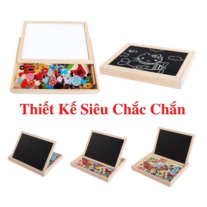Bảng Gỗ Nam Châm Ghép Tranh Loại 1 Siêu Chắc Chắn Cho Bé Vui Chơi Sáng Tạo
