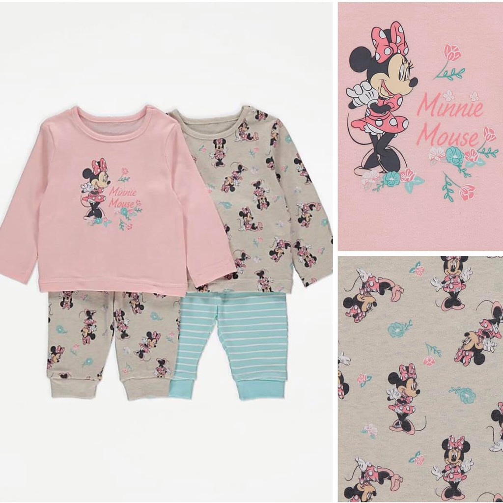 Set 2 bộ Minnie Mouse Geo UK săn sale size 6-9M đến 2-3Y