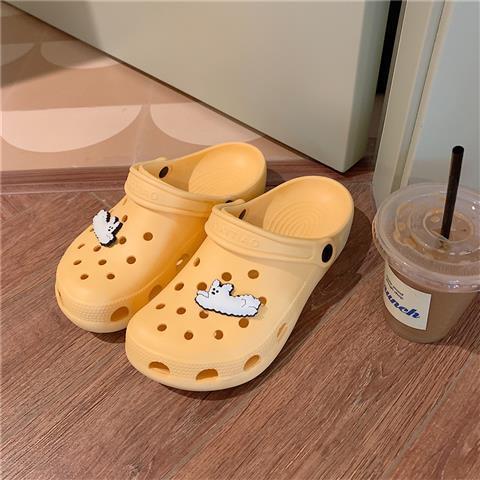 Dép Crocs Hai Quai Hình Thỏ Dễ Thương Có 6 Màu Size 36-41 Cho Nữ