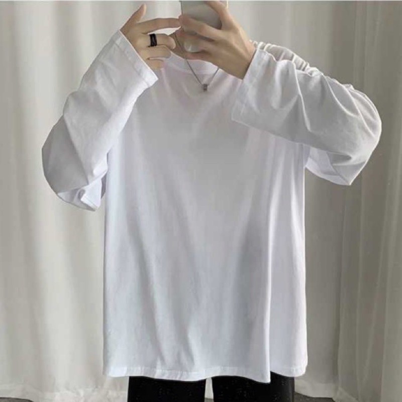 áo longtee trơn thun cotton nam nữa-Meo4.store( ảnh thật sau) | BigBuy360 - bigbuy360.vn