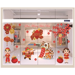 [HÀNG VN] Decal Tết 2023 - Decal Trang trí Tết Dán Cửa kính, Dán Tường - Dày dặn, Size lớn - Viet Decor