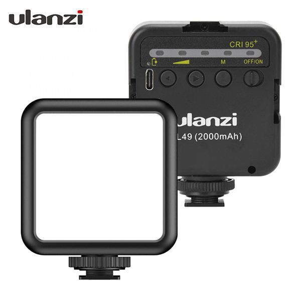 ♘♕Đèn Led trợ sáng mini Studio Ulanzi VL49 phiên bản mới có tích hợp pin 2000Mah dùng cho điện thoại, máy ảnh