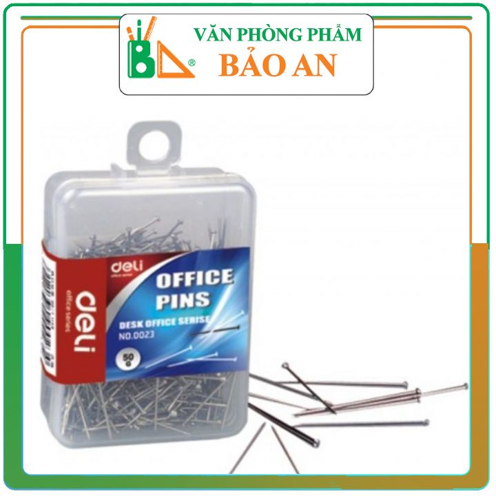 Đinh ghim Deli 0023,hộp 100 chiếc