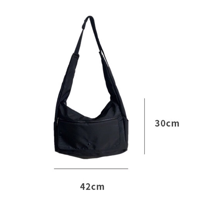 Túi đeo chéo unisex bao tử vải chống thấm siêu to