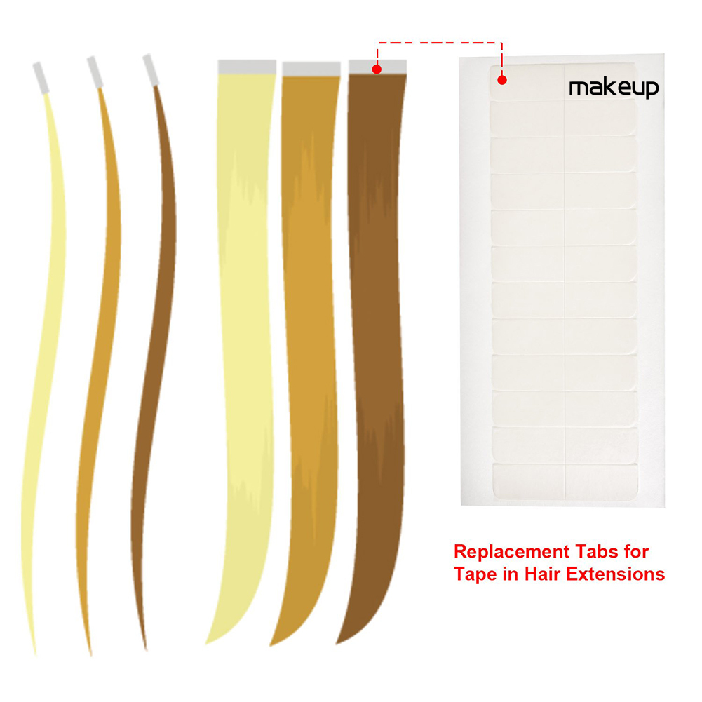 MK- 2/5 Sheets Hair Extension Tape Double Sided Strong Adhesive Seamless Hidden Tabs