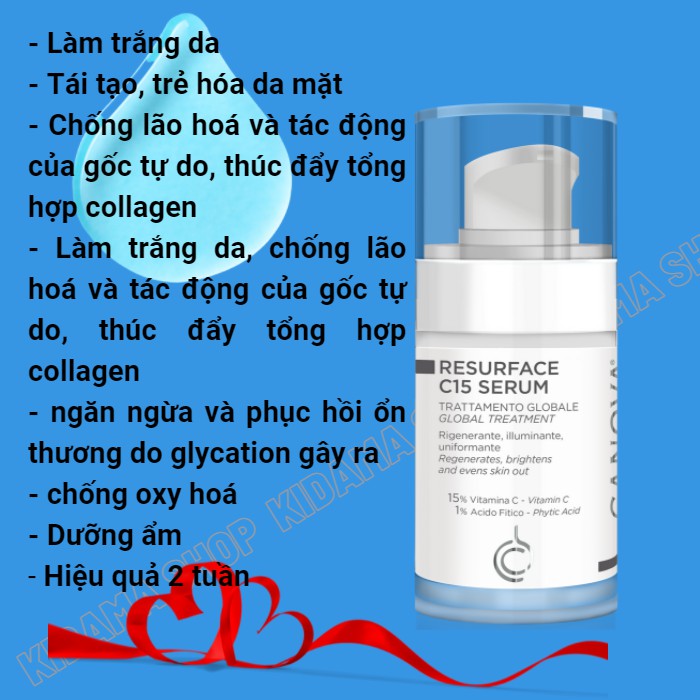 Kem dưỡng da hỗ trợ trắng da mờ Nám CANOVA VITAMIN C15 (30ml) dưỡng da trẻ hóa da chống lão hóa - nhập Ý | BigBuy360 - bigbuy360.vn