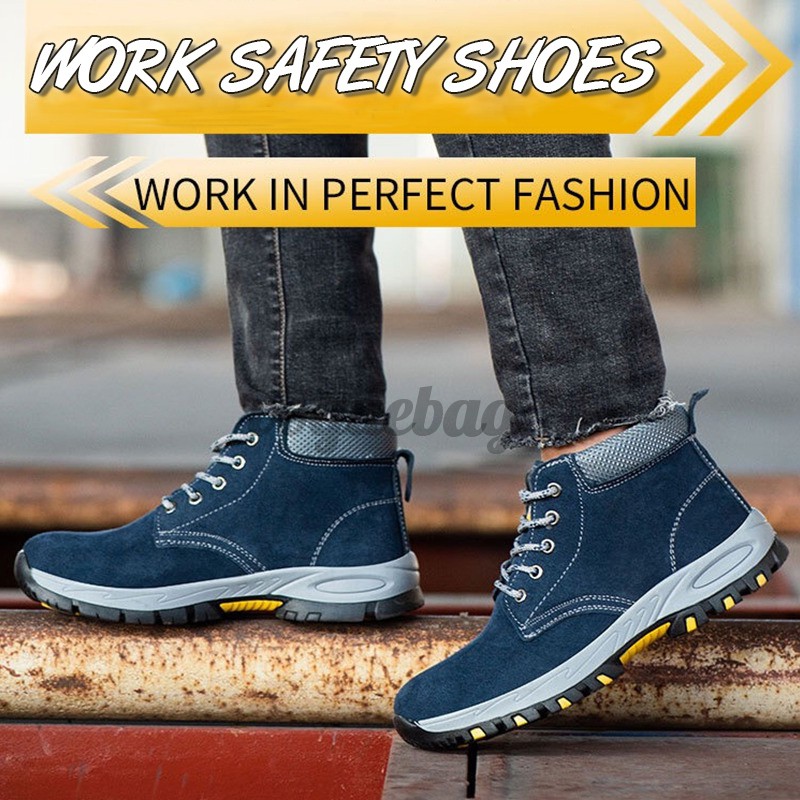 Men Work Safety Boot Hiking Steel Toe Cap Công Trường