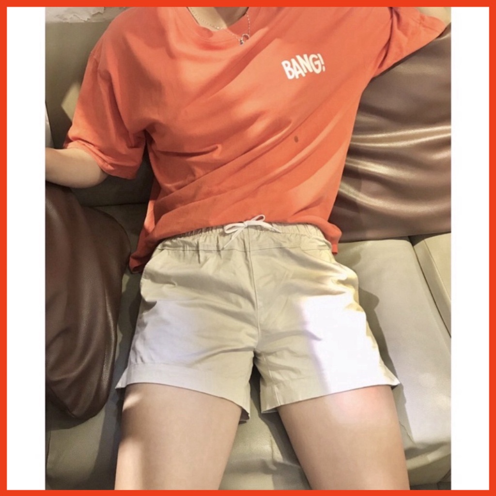 Quần đùi short nữ kaki thun nữ Basic có giãn thời trang nhiều màu