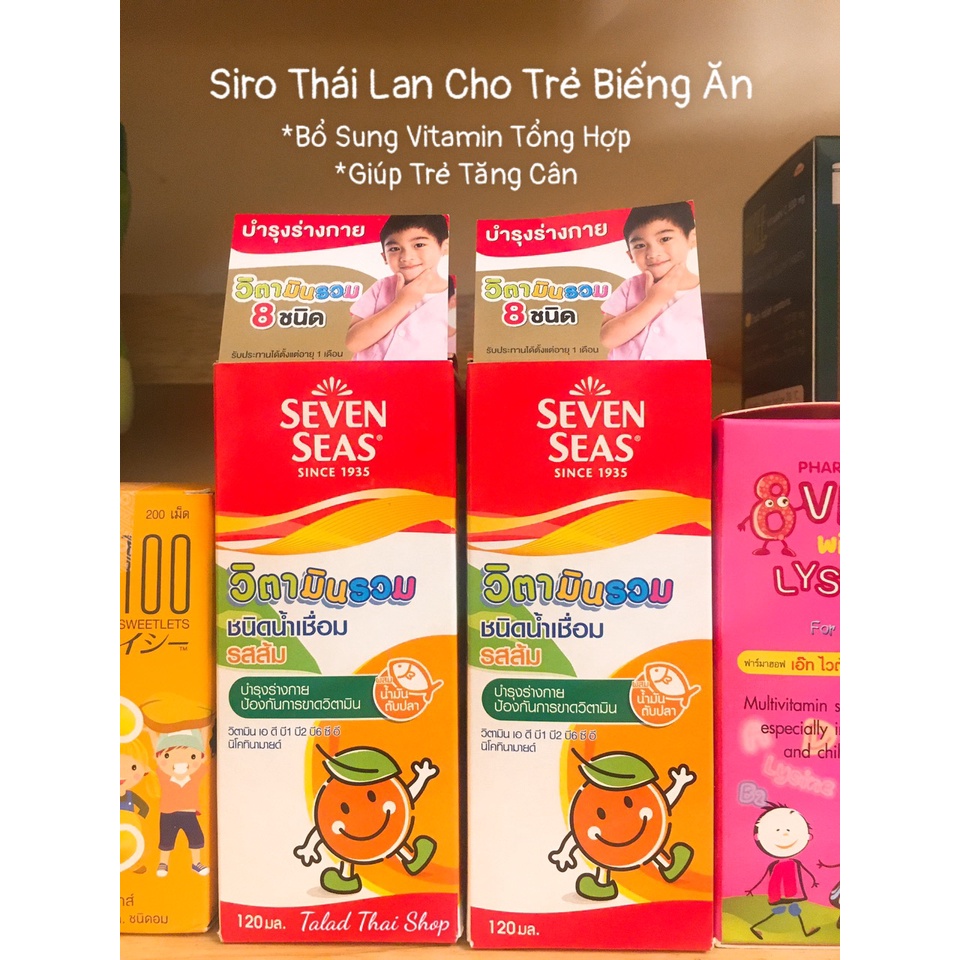 Siro Ăn Ngon Cho Bé Cho Trẻ Biếng Ăn - Bổ Sung Vitamin Tổng Hợp Cho Bé Tăng Cân Seven Seas Multivitamin Thái Lan