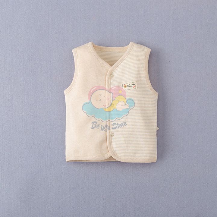 Áo gile cho bé sơ sinh với 2 lớp, giữ ấm cơ thể cho bé chất liệu Cotton (Áo cho bé trai, bé gái)
